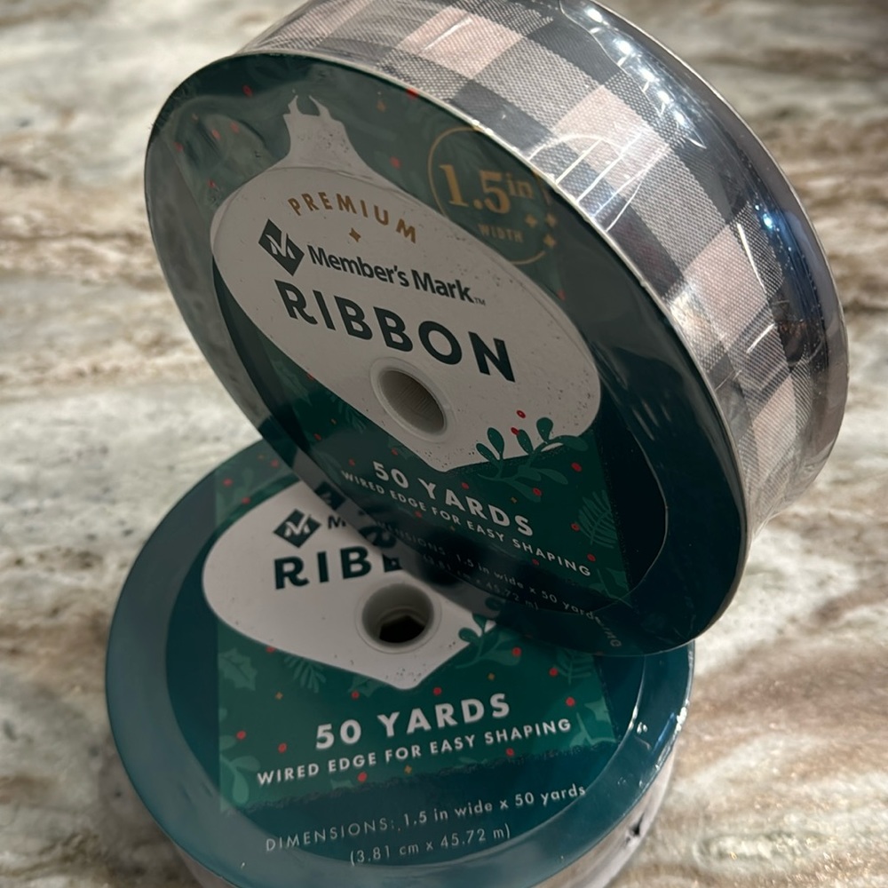 100 yards wired edge ribbon